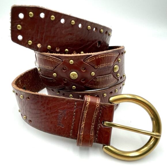 FOSSIL women's leather belt size LARGE